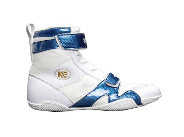 Main Event Stealth Boxing Boots - White Blue Kids Sizes 1 - 5